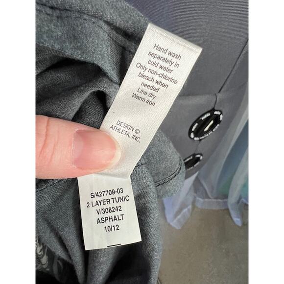 Athleta tunic white burnout paisley V neck active top ombre - Picture 12 of 12